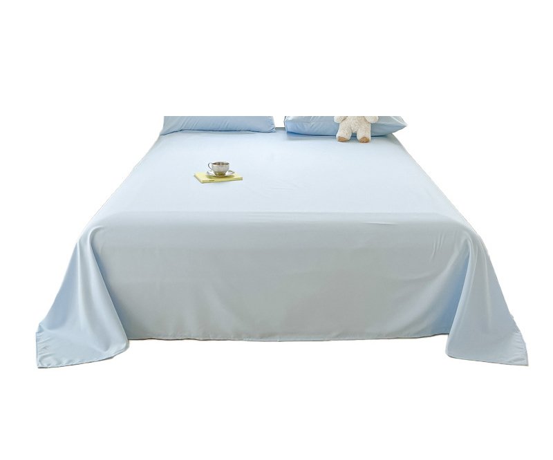 Blue Washed Cotton Bed Sheet